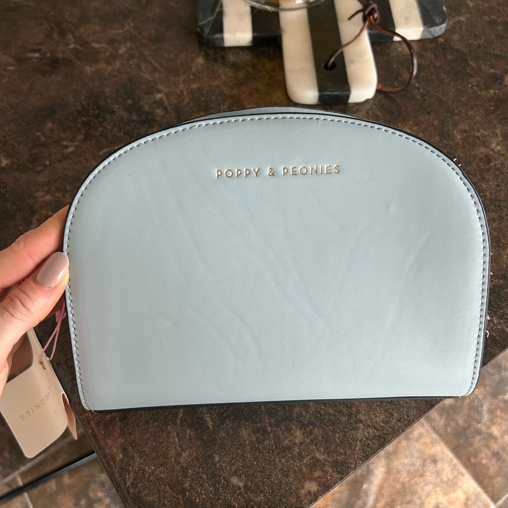 Poppy & Peonies half moon bag